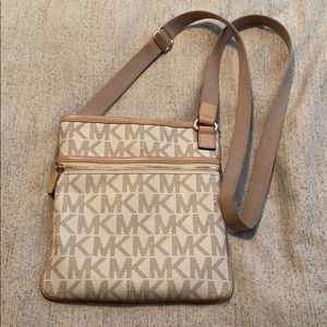 Used Michael Kors Cream Over the Shoulder Bag
